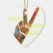 Hakuna Matata Peace Keramisch Ornament (Links)