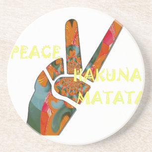 Hakuna Matata Peace Zandsteen Onderzetter