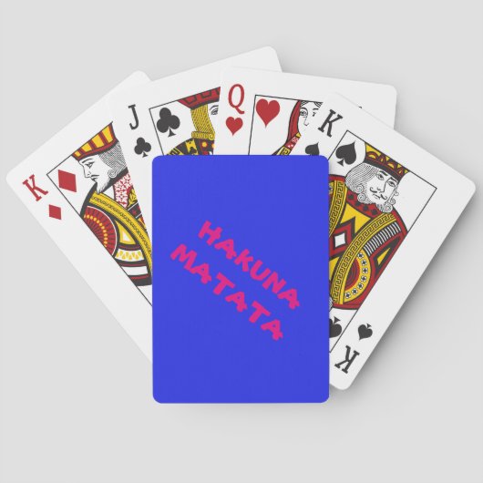 Hakuna Matata Poker-spelkaarten Speelkaarten (Achterkant)