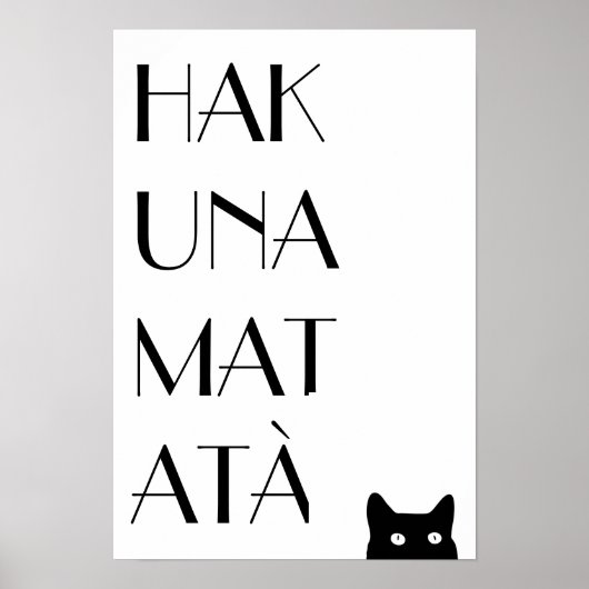 Hakuna Matata Poster (Voorkant)