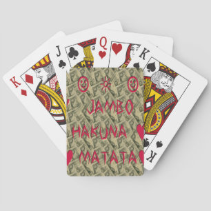 Hakuna Matata Praat over Geld Kunstprint Ontwerp Speelkaarten