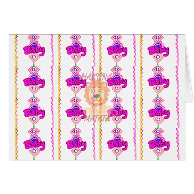 Hakuna Matata: Prachtig Baby Lion Design Motief (Voorkant Horizontaal)