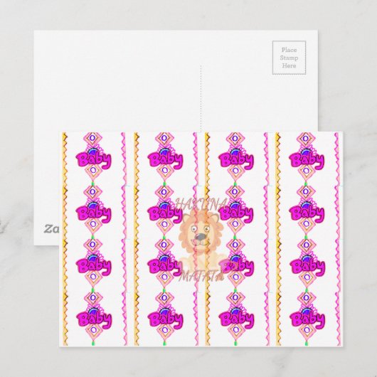 Hakuna Matata: Prachtig Baby Lion Design Motief Briefkaart (Voorkant / Achterkant)