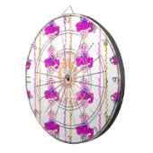 Hakuna Matata: Prachtig Baby Lion Design Motief Dartbord (Voorkant Rechts)