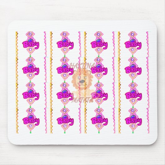 Hakuna Matata: Prachtig Baby Lion Design Motief Muismat (Voorkant)