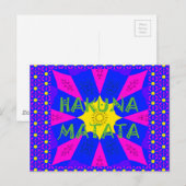 Hakuna Matata prachtige verbluffende designkleuren Briefkaart (Voorkant / Achterkant)
