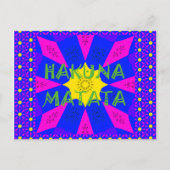 Hakuna Matata prachtige verbluffende designkleuren Briefkaart (Voorkant)