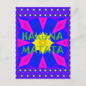 Hakuna Matata prachtige verbluffende designkleuren Briefkaart (Voorkant)