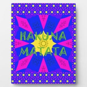 Hakuna Matata prachtige verbluffende designkleuren Fotoplaat