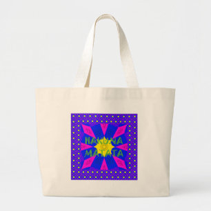 Hakuna Matata prachtige verbluffende designkleuren Grote Tote Bag