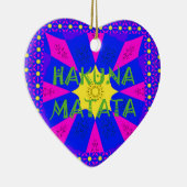 Hakuna Matata prachtige verbluffende designkleuren Keramisch Ornament (Rechts)