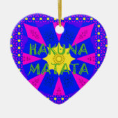 Hakuna Matata prachtige verbluffende designkleuren Keramisch Ornament (Voorkant)