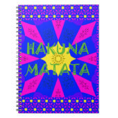 Hakuna Matata prachtige verbluffende designkleuren Notitieboek (Voorkant)
