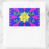 Hakuna Matata prachtige verbluffende designkleuren Rechthoekige Sticker (Tas)