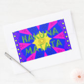 Hakuna Matata prachtige verbluffende designkleuren Rechthoekige Sticker (Envelop)
