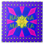 Hakuna Matata prachtige verbluffende designkleuren Tegeltje (Voorkant)