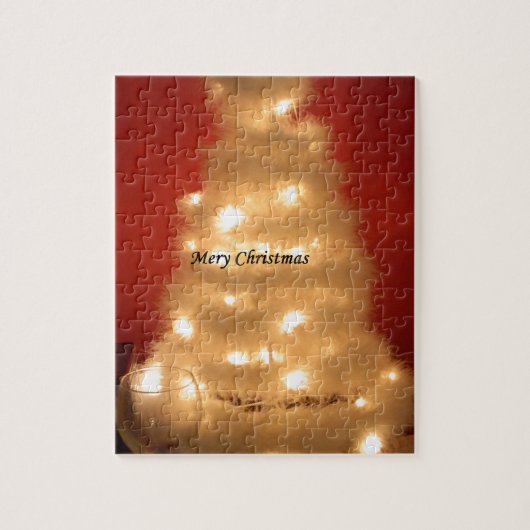 Hakuna Matata Prettig Kerstmis wit Legpuzzel (Verticaal)