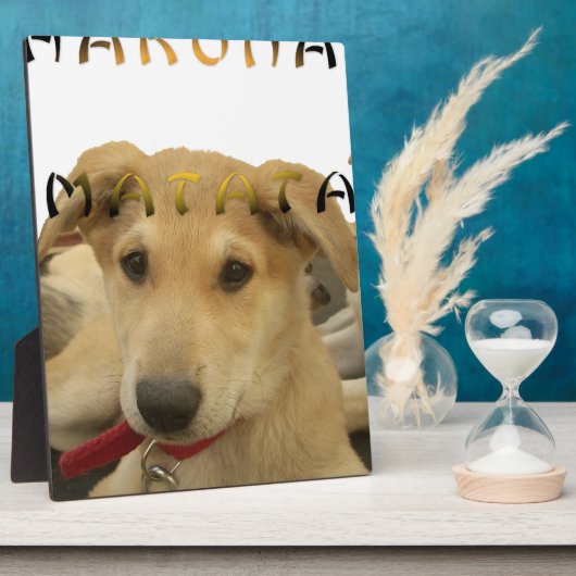 "Hakuna Matata Pup" - Zorgenvrije Puppy Liefde Fotoplaat (Zijkant)