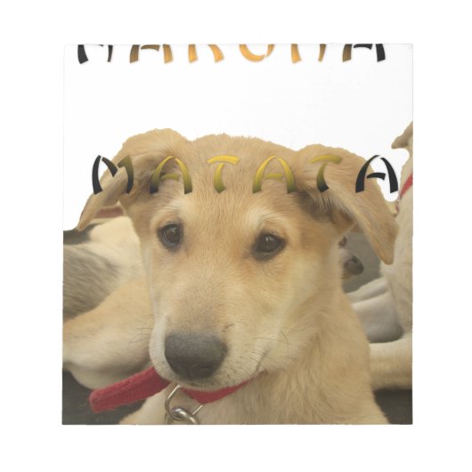"Hakuna Matata Pup" - Zorgenvrije Puppy Liefde Notitieblok (Voorkant)