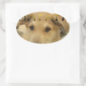 "Hakuna Matata Pup" - Zorgenvrije Puppy Liefde Ovale Sticker (Tas)