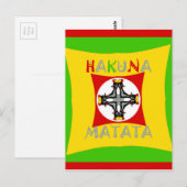Hakuna Matata Rasta Color Red Golden Green Briefkaart (Voorkant / Achterkant)
