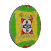 Hakuna Matata Rasta Color Red Golden Green Dartbord (Voorkant Links)