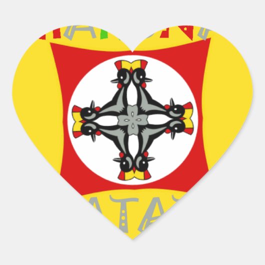 Hakuna Matata Rasta Color Red Golden Green Hart Sticker (Voorkant)