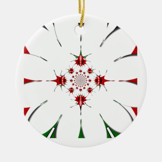 HAKUNA MATATA RED GREEN KERAMISCH ORNAMENT (Voorkant)