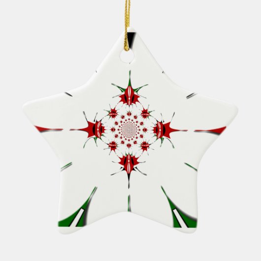 HAKUNA MATATA RED GREEN KERAMISCH ORNAMENT (Voorkant)