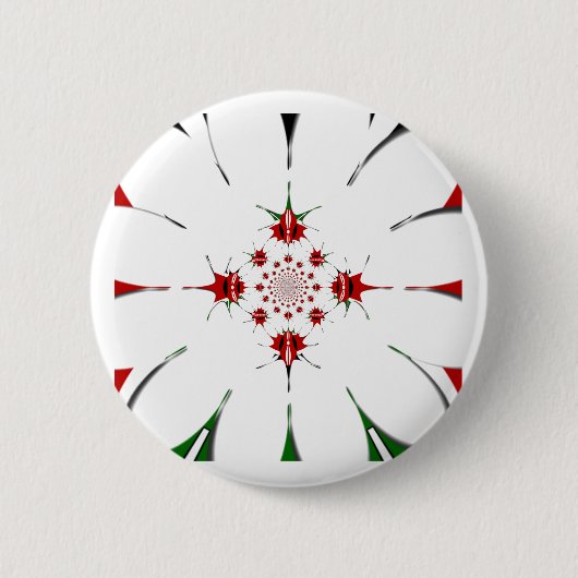 HAKUNA MATATA RED GREEN RONDE BUTTON 5,7 CM (Voorkant)
