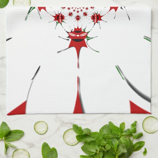 HAKUNA MATATA RED GREEN THEEDOEK (Gevouwen)