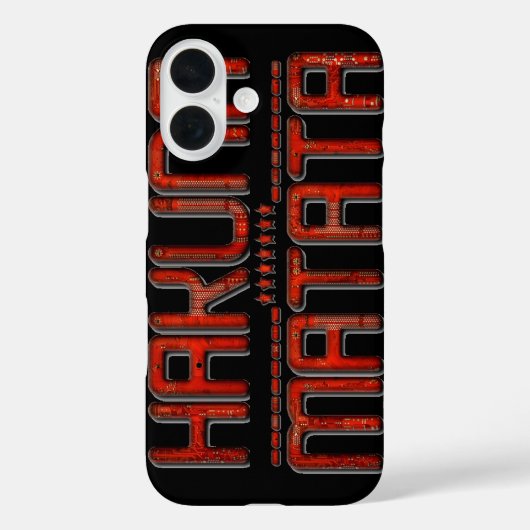 Hakuna Matata Red Stars Techno Case-Mate iPhone Case (Achterkant)