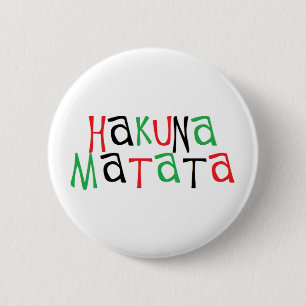 Hakuna matata ronde button 5,7 cm