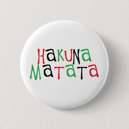 Hakuna matata ronde button 5,7 cm (Voorkant)