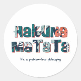 Hakuna Matata Ronde Sticker