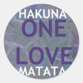HAKUNA MATATA RONDE STICKER (Voorkant)