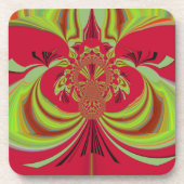 Hakuna Matata rood geel ontwerp Bier Onderzetter (Voorkant)