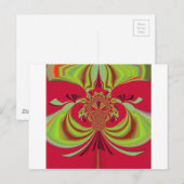 Hakuna Matata rood geel ontwerp Briefkaart (Voorkant / Achterkant)