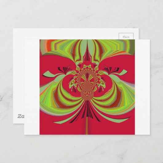 Hakuna Matata rood geel ontwerp Briefkaart (Voorkant / Achterkant)