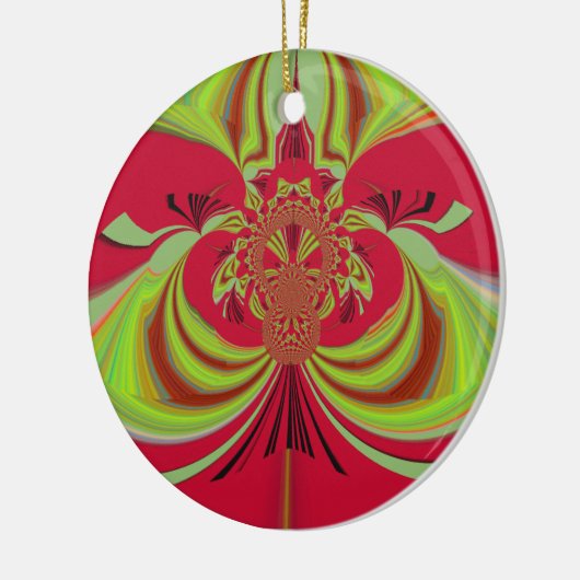 Hakuna Matata rood geel ontwerp Keramisch Ornament (Links)