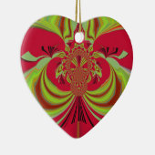 Hakuna Matata rood geel ontwerp Keramisch Ornament (Rechts)