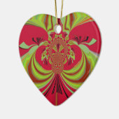 Hakuna Matata rood geel ontwerp Keramisch Ornament (Links)