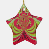 Hakuna Matata rood geel ontwerp Keramisch Ornament (Links)