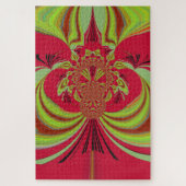 Hakuna Matata rood geel ontwerp Legpuzzel (Verticaal)