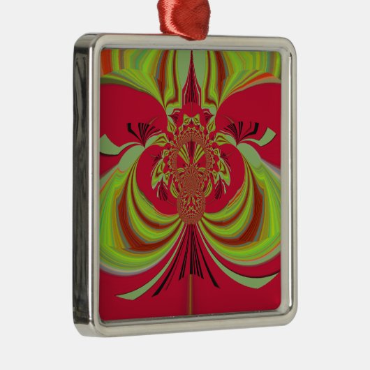 Hakuna Matata rood geel ontwerp Metalen Ornament (Rechts)