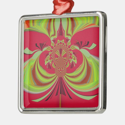 Hakuna Matata rood geel ontwerp Metalen Ornament (Links)