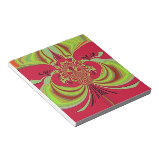 Hakuna Matata rood geel ontwerp Notitieblok (Schuin)