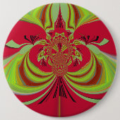 Hakuna Matata rood geel ontwerp Ronde Button 6,0 Cm (Voorkant)