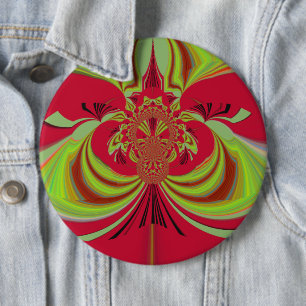 Hakuna Matata rood geel ontwerp Ronde Button 6,0 Cm