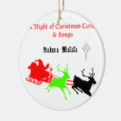 Hakuna Matata Santa's cadeaus met carolzingen.png Keramisch Ornament (Links)